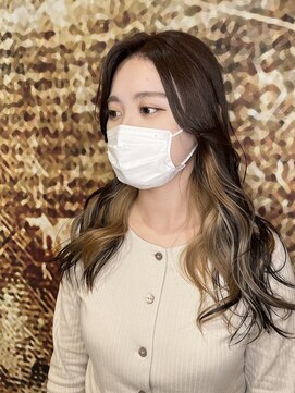 ハク(haku) 韓国顔まわりレイヤー&インナーカラー