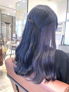 クアトログランシュ ひたちなか店(QUATRO×GranCieux) インナーカラー×ラベンダーバイオレット