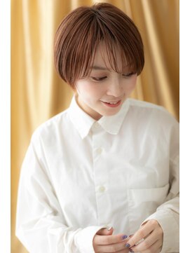 カバーヘア ブリス 志木南口駅前店(COVER HAIR bliss) 暖色系カラー斜めバングマッシュショートTb1志木20代30代40代