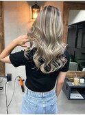 バレイヤージュショコラアッシュグレージュカラーハイライト