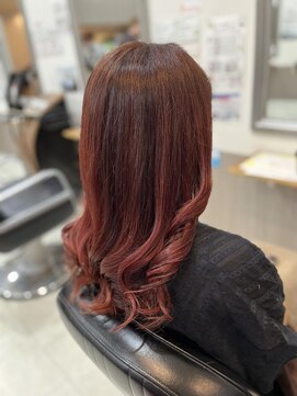 ヘアアンドメイク 心座(hair&make) 暖色艶髪