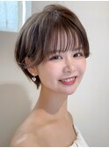 くびれヘア ハイライトカラー アプリコットオレンジ 夏