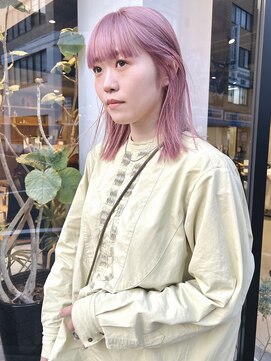 ヘアー アイス ルーチェ(HAIR ICI LUCE) ピンクカラー/ダブルカラー/ブリーチ/ペールピンク/城倉