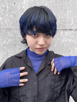 アトリエ エス atelier es HAIRDESIGN ブルーブラック/マッシュヘア/マッシュショート/ハイライト/黒髪