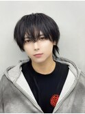 メンズウルフ/マッシュウルフ/中華ウルフ/黒髪マッシュ