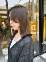スリーオオテマエ(three. Otemae) 【three】垢抜けヘア×透明感オリーブベージュ[女性専用サロン]