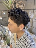 スパイキーショート/ピンパーマ/ベリーショート/メンズ/立川