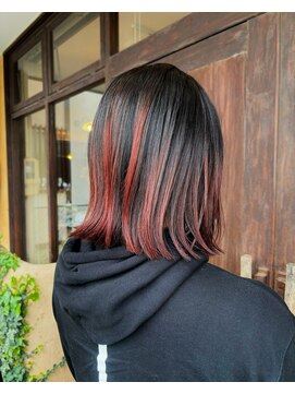 ピケ(pique) 切りっぱなし/ボブ/デザインカラー/プレイングカラー