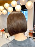 マロンベージュ/オリーブグレー/ブリーチなし/ボブ/小顔札幌