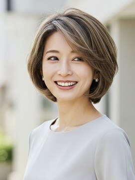 レヴィア(REVIA) 白髪ぼかしハイライトブリーチミルクティーベージュ