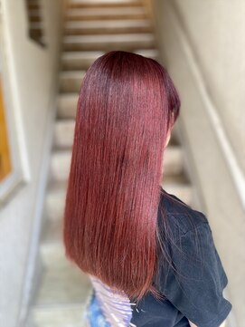 ロマンヤカタ ファース(ROMAN YAKATA fars) ケアブリーチ 韓国風チェリーレッド　＠木場　11/21