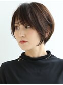 小顔ショート/顔周りレイヤー/大人韓国ヘア/透明感カラー/北柏