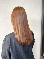 ピュアメンド 梅田(Pure Mend)&nbsp;ツヤサラ縮毛矯正×オレンジブラウンロング