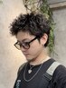 直毛でお悩みの方【ランダムに散る動き】カット+ピンパーマ/men's
