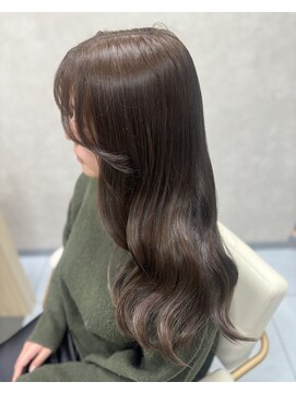 アッシュ 戸塚店(Ash) ブリーチなしオリーブベージュ暗髪グレージュ