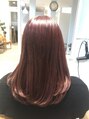 アクロス ヘアーデザイン 溝の口店(across hair design) ハイライト＋イルミナカラー【チェリーピンク】