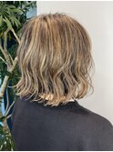 地毛を活かしてコントラストを作るハイライトスタイル