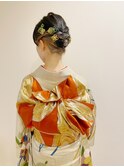 卒業式ヘアメイク　着物