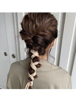 エイムヘアメイク 舟入店 編みおろしヘアセット