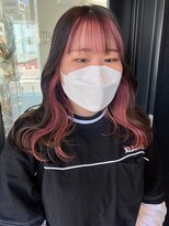 ムク 横浜店(muku)&nbsp;ダブルカラーピンクベージュベージュカラーケアブリーチレイヤー