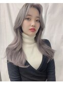 韓国ハイトーンロングヘア