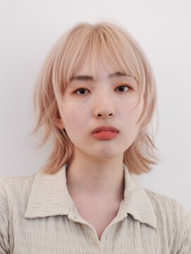 ジョニアンドロージ(Joni & Rougy) ウルフボブ×ピンクアッシュ