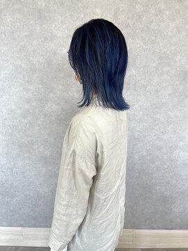 ムードタテマチ(mood tatemati) ハイレイヤーウルフ×ブルーグラデーション