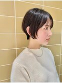 ナチュラル仕上げの丸みショート