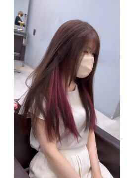 オズ 郡山桑野店(OZ) イメチェンハッシュカットフルバング似合わせレッドブラウン