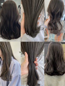 ヘアーアイスカルテット(HAIR ICI QUARTET) 透明感ブリーチなしオリーブグレージュカラー