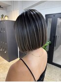 dark gray balayage