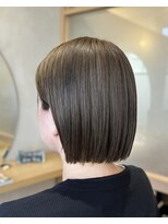 プレイアンドコー 日立店(pLAy&co) ぱつっとボブ×1ブリーチカラー