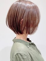 【Say.福岡】伸ばしかけショート×ベージュブラウン×ひし形