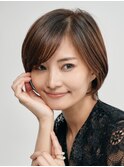 横浜西口切りっぱなしミニボブショートレイヤー前下がり前髪なし