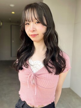 イロウ 天神大名店(IROW) ウェーブ 韓国ヘア 顔周りカット グレージュ 透明感【天神大名】