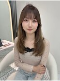 ミディアムヘア暗めカラー/デザインカラー/フェイスフレーミング