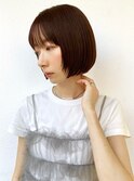 小顔◎暗髪ラベンダー×透明感カラー丸みショートボブp北浦和