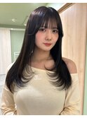 レイヤーカット/前髪カット/ グレージュ/髪質改善