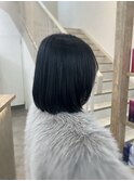 ネイビーブラック×ボブ　【春日部　久喜】