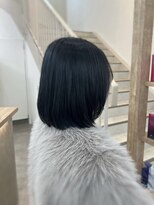 シア 春日部店(SHEER)&nbsp;ネイビーブラック×ボブ　【春日部　久喜】