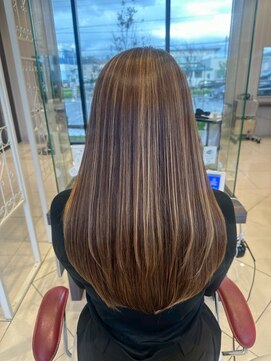 アース 四日市店(HAIR&MAKE EARTH) 細めハイライト×ナチュラルベージュ