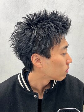ルースト 南堀江店(ROOST) 刈り上げセンターパート/波巻きツイストスパイラル/南堀江