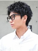 シャドウパーマ アクティブショート ショートアップバング
