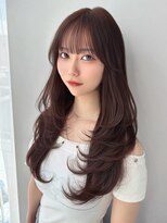 ロア 中目黒(loa)&nbsp;レイヤーカット/顔周りカット/ぱっつん前髪/小顔カット/韓国ヘア