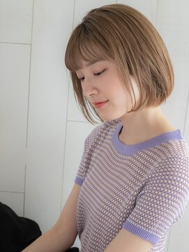 キャリコ(calico) 《calico》*涼しげヘア*ミニボブ☆韓国ヘア*ヘーゼルベージュ