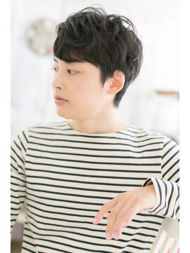 ミック 日暮里店(miq) カーキアッシュサイドパート韓国マッシュショートb1