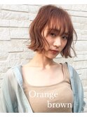 【GRANHAIR豊岡店】　オレンジブラウン　×　ボブ