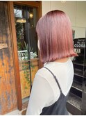ピンクベージュ/美髪カラー/髪質改善
