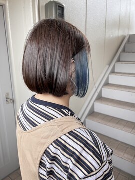 クラウドヘアー 東照宮店 イヤンリングカラー ブルー