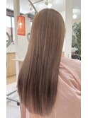 ロングレイヤーストレート/縮毛矯正/髪質改善/シースルーバング